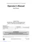 Preview: Operator's Manual
