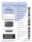 Preview: Use And Care Manual