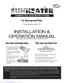 Preview: Installation & Operation Manual