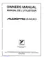 Preview: Owner's Manual