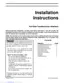 Preview: Installation Instructions