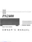 Preview: Owner's Manual