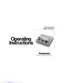 Preview: Operating Instructions