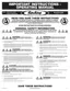 Preview: Important Instructions & Operating Manual