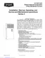 Preview: Installation, Start-Up, Operating And Service And Maintenance Instructions