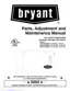 Preview: Parts, Adjustment And Maintenance Manual