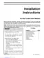 Preview: Installation Instructions