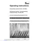 Preview: Operating Instructions