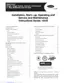 Preview: Installation, Start-Up, Operating And Service And Maintenance Instructions