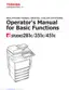 Preview: Operator's Manual For Basic Function