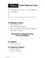 Preview: Quick Reference Card