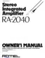 Preview: Owner's Manual