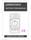 Preview: Operator's Instruction Manual