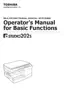 Preview: Operator's Manual For Basic Function