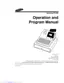 Preview: Operation And Program Manual