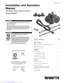 Preview: Installation And Operation Manual