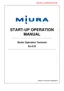Preview: Start Up & Operation Manual