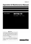 Preview: Operation & Maintenance Manual