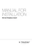 Preview: Manual For Installation