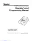 Preview: Operator's And Programming Manual