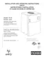 Preview: Installation And Operating Instructions