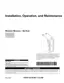 Preview: Installation, Operation And Maintenance