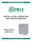 Preview: Installation, Operation And Service Manual