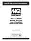 Preview: Parts And Operation Manual