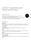 Preview: Programming And Operating Instructions