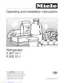 Preview: Operating And Installation Instructions