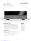 Preview: Specifications