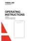 Preview: Operating Instructions