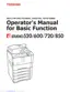 Preview: Operator's Manual For Basic Function