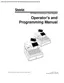 Preview: Operator's And Programming Manual