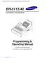 Preview: Programming &  Operating Manual