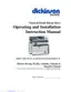 Preview: Operating And Installation Instruction Manual