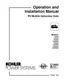 Preview: Operation And Installation Manual