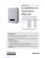 Preview: Installation & Operation Manual