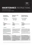 Preview: Maintenance Instructions