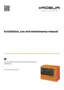 Preview: Instructions For Installation, Use And Maintenance Manual