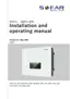 Preview: Installation And Operating Manual