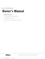 Preview: Owner's Manual