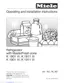 Preview: Operating And Installation Instructions