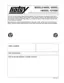 Preview: Operating Instructions And Parts Manual