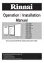Preview: Operation & Installation Manual