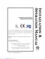 Preview: Installation & Operation Manual