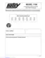 Preview: Operating Instructions And Parts Manual