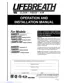 Preview: Operation And Installation Manual
