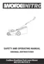 Preview: Safety And Operating Manual