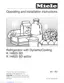 Preview: Operating And Installation Instructions